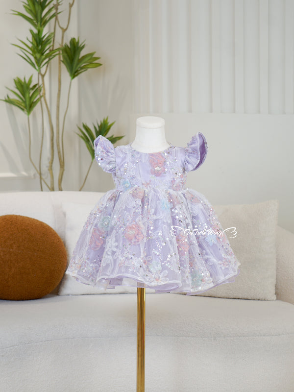 Stella Lou Purple | Fairy Bouffant Dress Girls @CUCURA Designer Edition